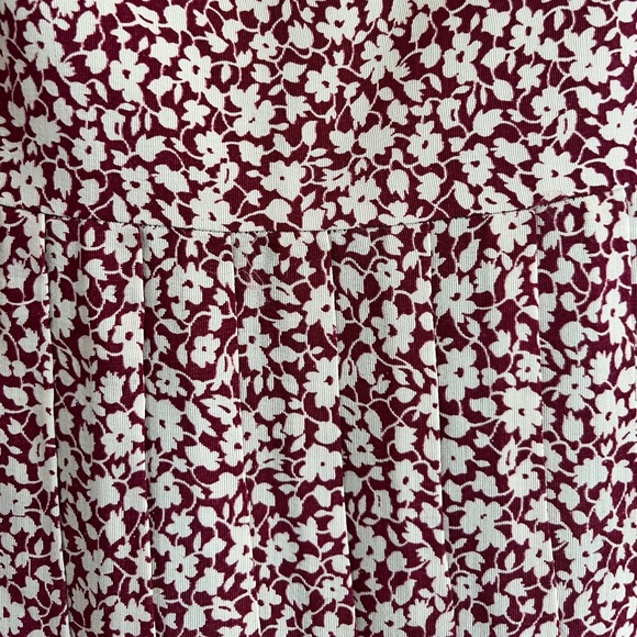 Vintage Dresses & Skirts - Floral midi pleated skirt Vintage Unbranded Size 10